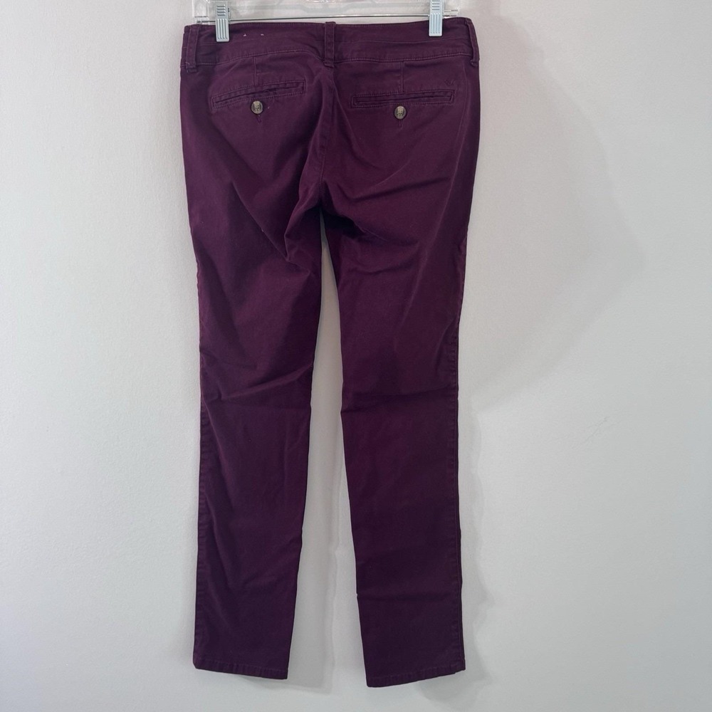 American Eagle Skinny Pants Womens 2 Regular Purple Stretch Chino Casual - Picture 6 of 11